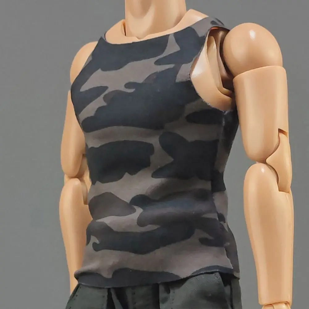 1/6 Miniature Soldier Trendy Clothing Round Neck T-shirt Male Hiking Casual Tank Bottom Female Sports Tops Soldier