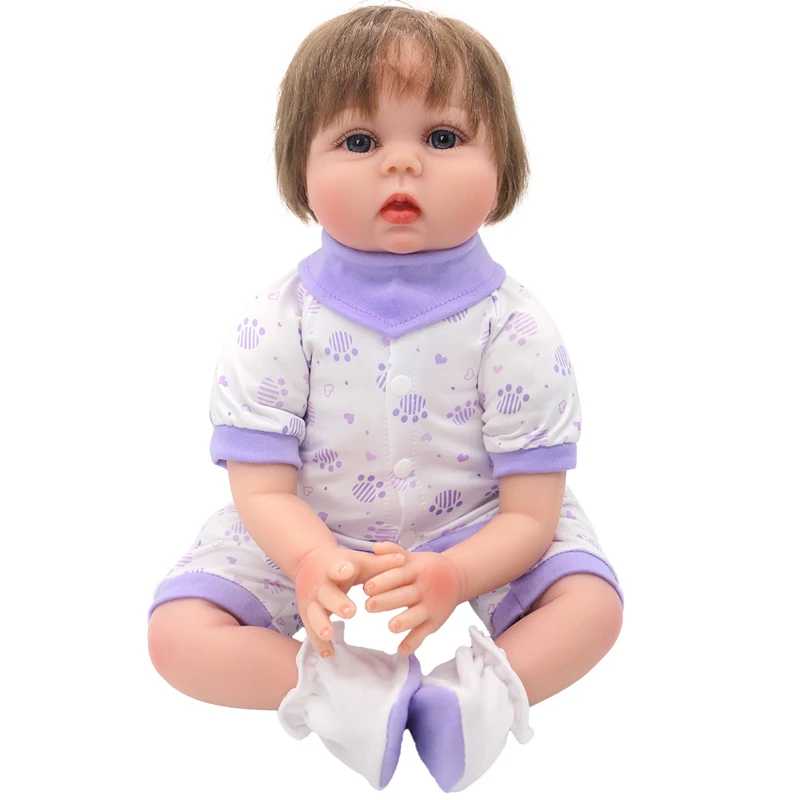55cm Reborn Baby Doll Clothes Pink Cardigan Dress Cap 22" Doll Dress Skirt Toys Outfit