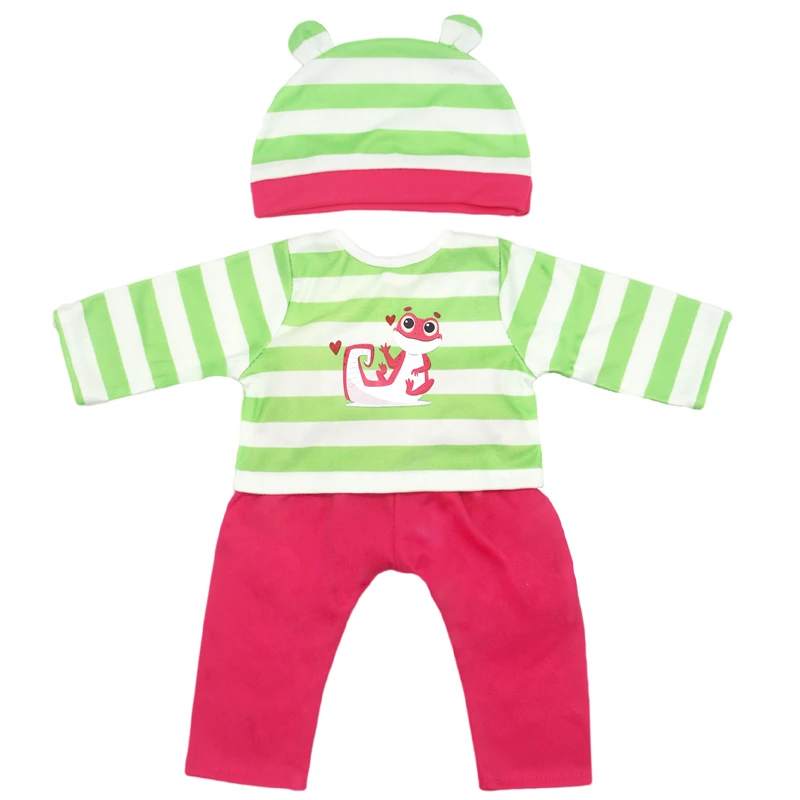 55cm Reborn Baby Doll Clothes Pink Cardigan Dress Cap 22" Doll Dress Skirt Toys Outfit