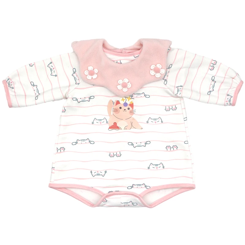 55cm Reborn Baby Doll Clothes Pink Cardigan Dress Cap 22" Doll Dress Skirt Toys Outfit