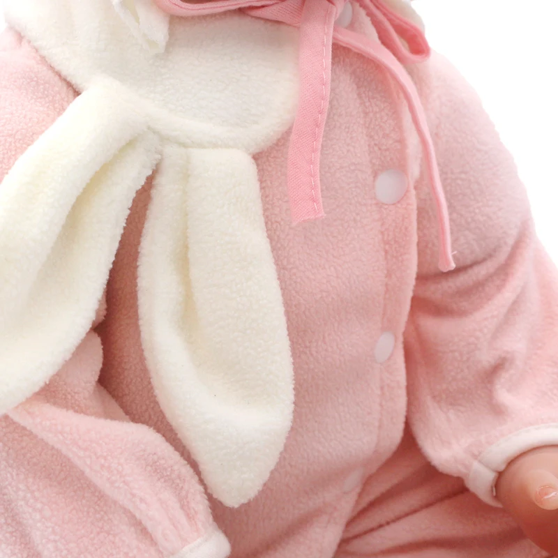 55cm Reborn Baby Doll Clothes Pink Cardigan Dress Cap 22" Doll Dress Skirt Toys Outfit