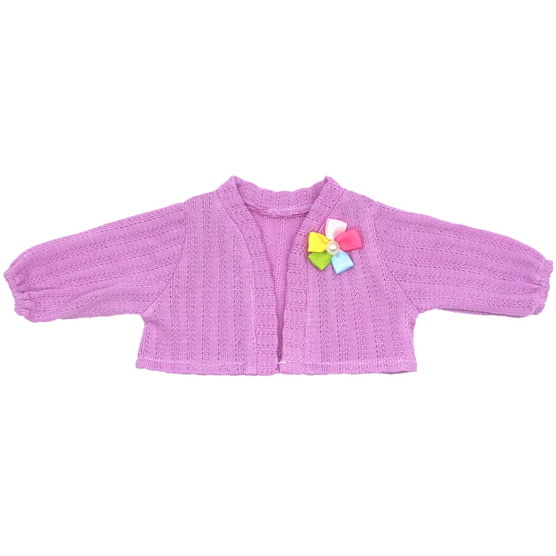 55cm Reborn Baby Doll Clothes Pink Cardigan Dress Cap 22" Doll Dress Skirt Toys Outfit