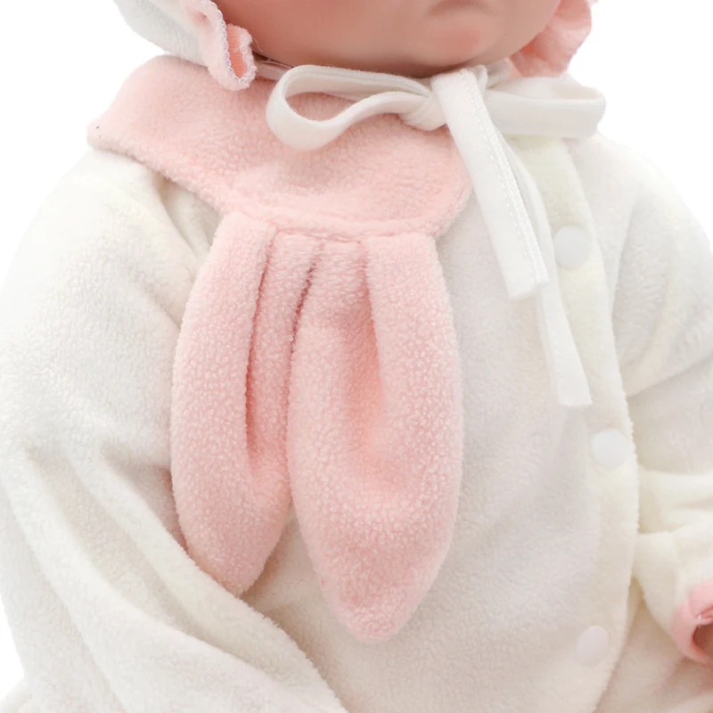 55cm Reborn Baby Doll Clothes Pink Cardigan Dress Cap 22" Doll Dress Skirt Toys Outfit