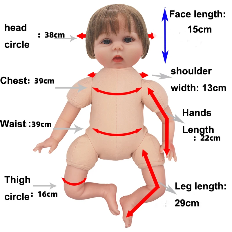 55cm Reborn Baby Doll Clothes Pink Cardigan Dress Cap 22" Doll Dress Skirt Toys Outfit