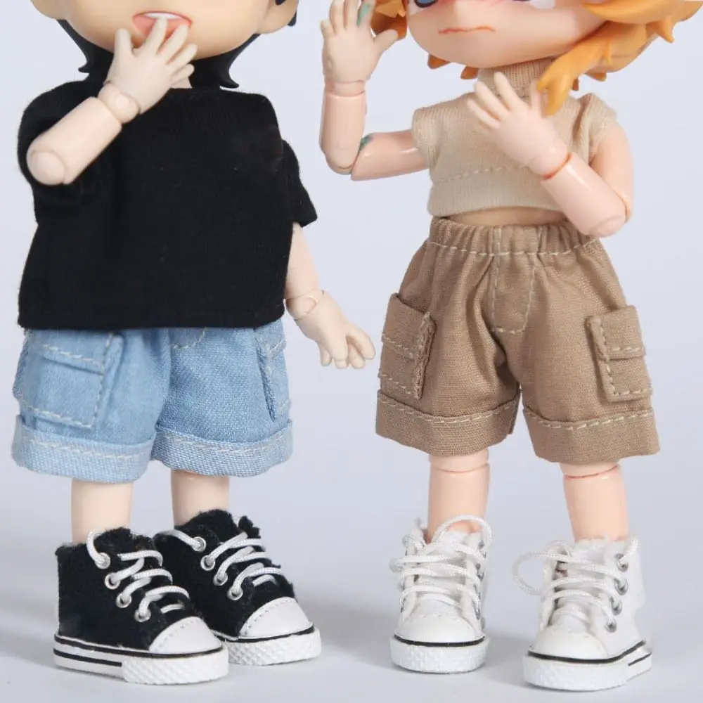 Fashion Doll Shorts For 1/11 OB11 Doll Mini Jeans Shorts Outfits Doll Clothes For 1/12 BJD Doll Casual Wear DIY Doll Accessories