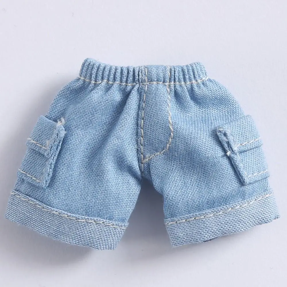 Fashion Doll Shorts For 1/11 OB11 Doll Mini Jeans Shorts Outfits Doll Clothes For 1/12 BJD Doll Casual Wear DIY Doll Accessories