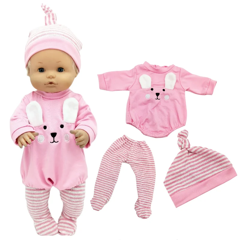 16 Inch Baby Doll Winter Dress with Hat for 38cm Nenuco Doll Clothes Ropa Y Su Hermanita Doll Red Fleece Dress