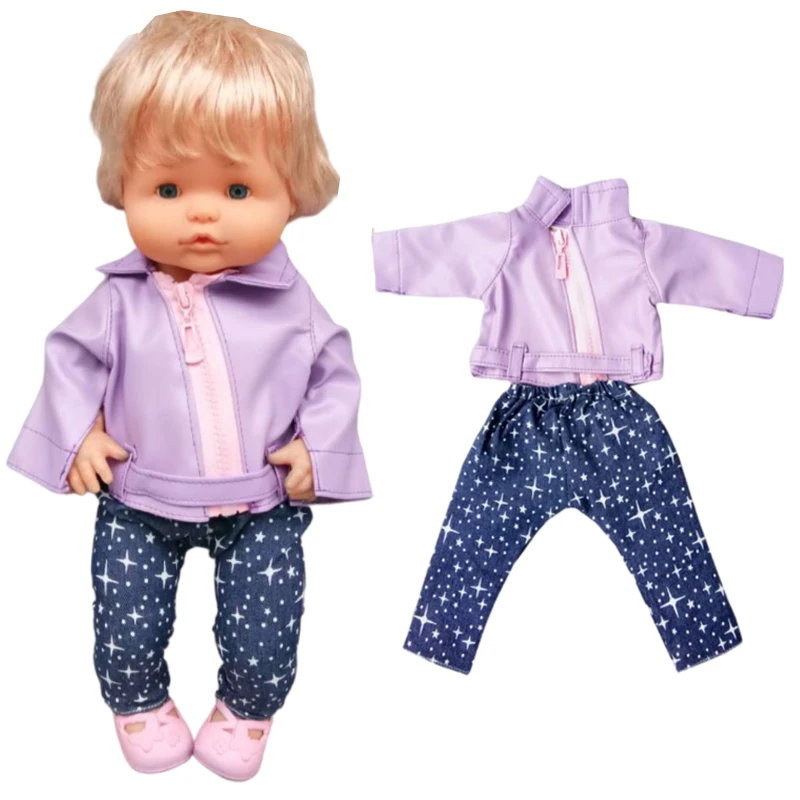 16 Inch Baby Doll Winter Dress with Hat for 38cm Nenuco Doll Clothes Ropa Y Su Hermanita Doll Red Fleece Dress