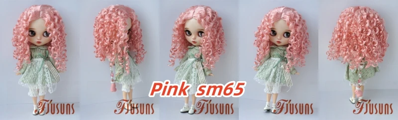 JD073 QBaby Eldorado Parting Long Curly Synthetic Mohair BJD Wig 9-10' 10-11” 11-12“ Pullip Blythes 18' AG Doll Accessies