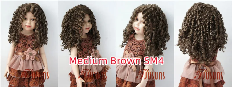 JD073 QBaby Eldorado Parting Long Curly Synthetic Mohair BJD Wig 9-10' 10-11” 11-12“ Pullip Blythes 18' AG Doll Accessies