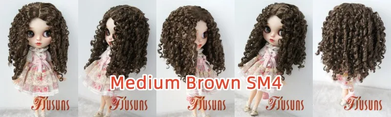 JD073 QBaby Eldorado Parting Long Curly Synthetic Mohair BJD Wig 9-10' 10-11” 11-12“ Pullip Blythes 18' AG Doll Accessies