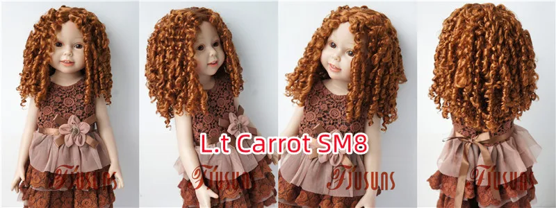 JD073 QBaby Eldorado Parting Long Curly Synthetic Mohair BJD Wig 9-10' 10-11” 11-12“ Pullip Blythes 18' AG Doll Accessies