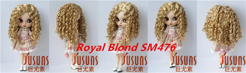 JD073 QBaby Eldorado Parting Long Curly Synthetic Mohair BJD Wig 9-10' 10-11” 11-12“ Pullip Blythes 18' AG Doll Accessies