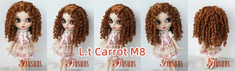 JD073 QBaby Eldorado Parting Long Curly Synthetic Mohair BJD Wig 9-10' 10-11” 11-12“ Pullip Blythes 18' AG Doll Accessies