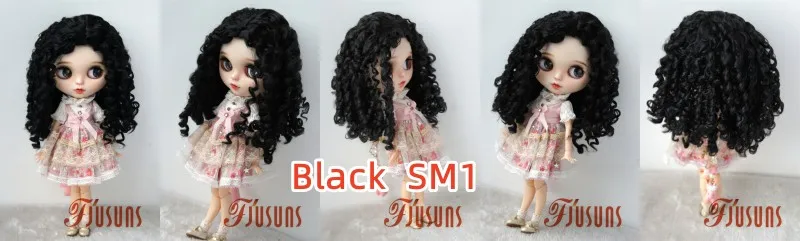 JD073 QBaby Eldorado Parting Long Curly Synthetic Mohair BJD Wig 9-10' 10-11” 11-12“ Pullip Blythes 18' AG Doll Accessies