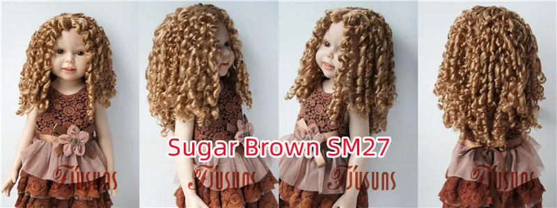 JD073 QBaby Eldorado Parting Long Curly Synthetic Mohair BJD Wig 9-10' 10-11” 11-12“ Pullip Blythes 18' AG Doll Accessies