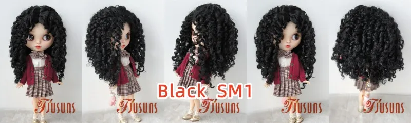 JD073 QBaby Eldorado Parting Long Curly Synthetic Mohair BJD Wig 9-10' 10-11” 11-12“ Pullip Blythes 18' AG Doll Accessies