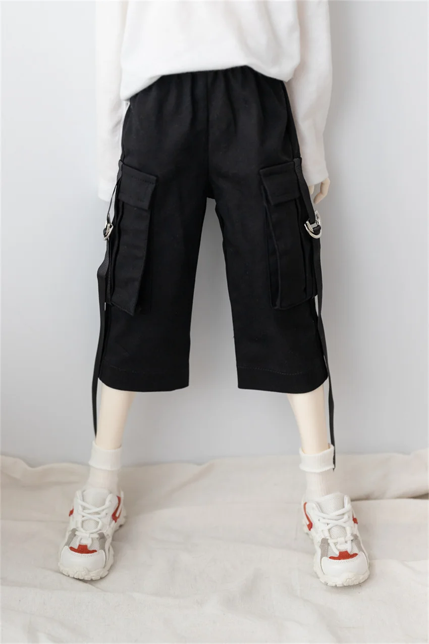 BJD Doll Clothes Black Cargo Pants 70cm 1/4 1/3 In Stock SD17 Boys Handsome Toys Daily Dance Sports Shorts BJD Doll Accessories