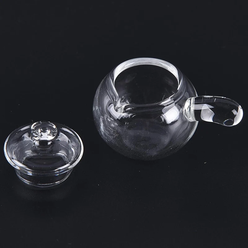 1PCS Dollhouse Cute Miniature Glass Milk Pot Fruit Juice Pot Kettle Model Toys DIY Decoration Charm Toy