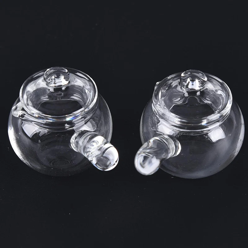 1PCS Dollhouse Cute Miniature Glass Milk Pot Fruit Juice Pot Kettle Model Toys DIY Decoration Charm Toy