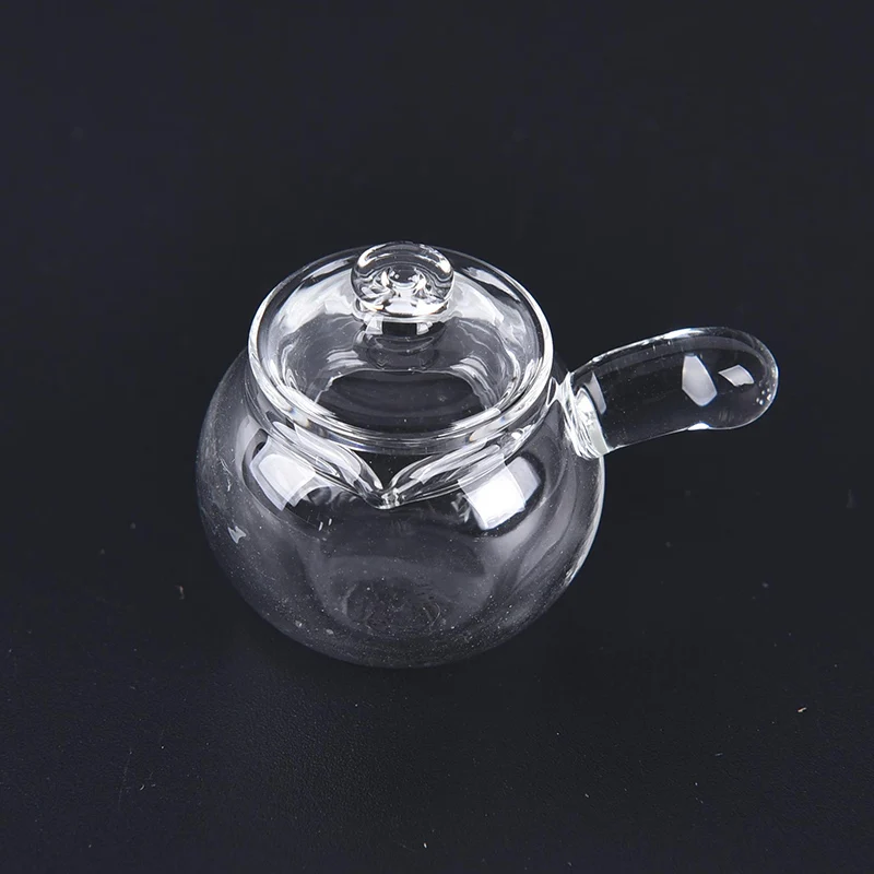 1PCS Dollhouse Cute Miniature Glass Milk Pot Fruit Juice Pot Kettle Model Toys DIY Decoration Charm Toy