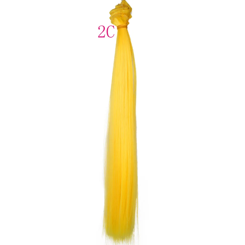 30cm*100cm Doll Hair Pink White Green Blue Brown Color Orange Yellow Color Straight BJD Doll Trees DIY Doll Wigs