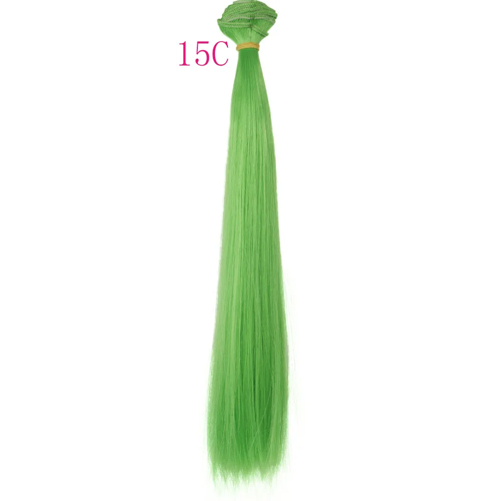 30cm*100cm Doll Hair Pink White Green Blue Brown Color Orange Yellow Color Straight BJD Doll Trees DIY Doll Wigs