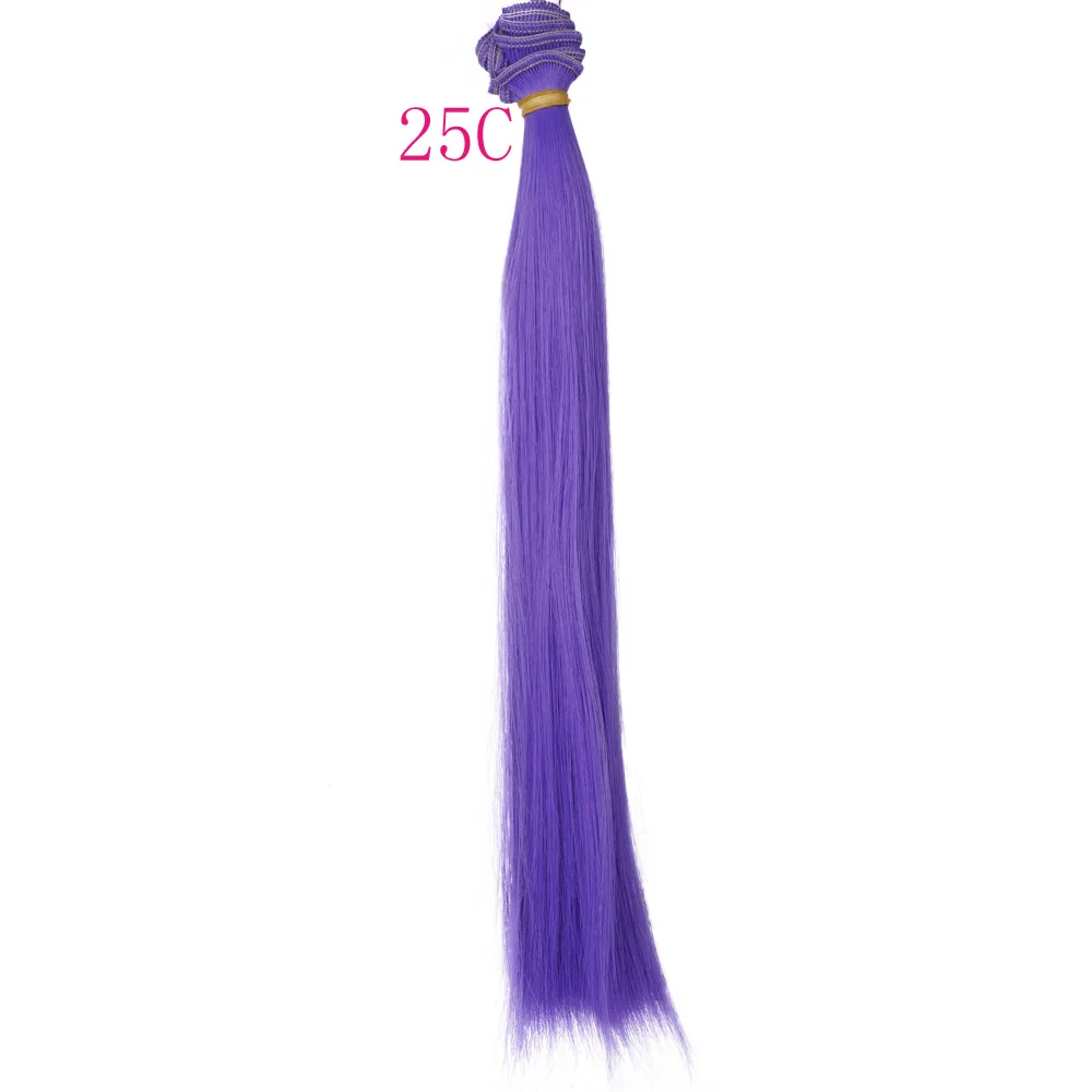 30cm*100cm Doll Hair Pink White Green Blue Brown Color Orange Yellow Color Straight BJD Doll Trees DIY Doll Wigs