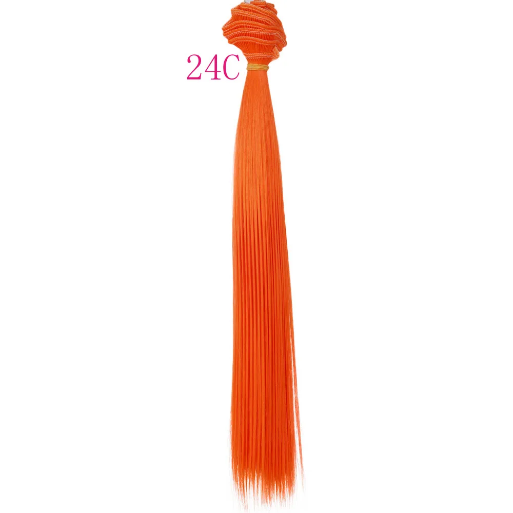 30cm*100cm Doll Hair Pink White Green Blue Brown Color Orange Yellow Color Straight BJD Doll Trees DIY Doll Wigs