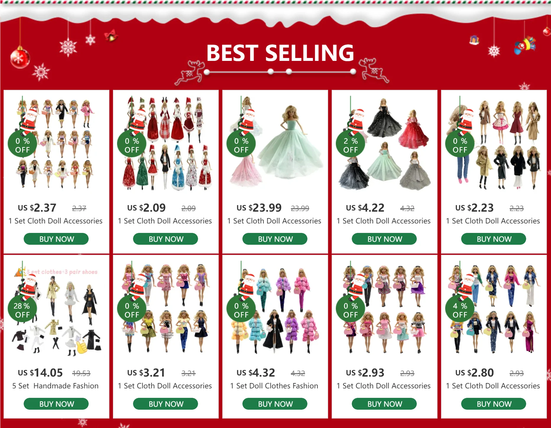 1 Set Cloth Doll Accessories Handmade Evening Dress Outfit for 30cm 11.5 Inch  Doll Kids or Birthday Gift