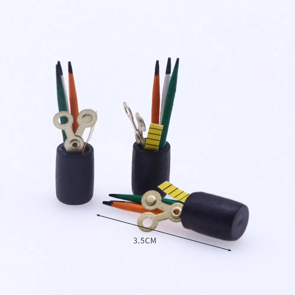 Dolls Accessories Doll Stationery Eraser Rulers 1:12 Scale Dollhouse Writing Materials Playing House Mini Painting Tools