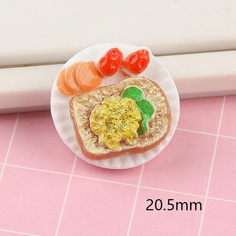 6pcs Dollhouse Kitchen Accessories Mini food toys props model 1:12 doll house accessories mini cake Dim sum tray supermarket toy