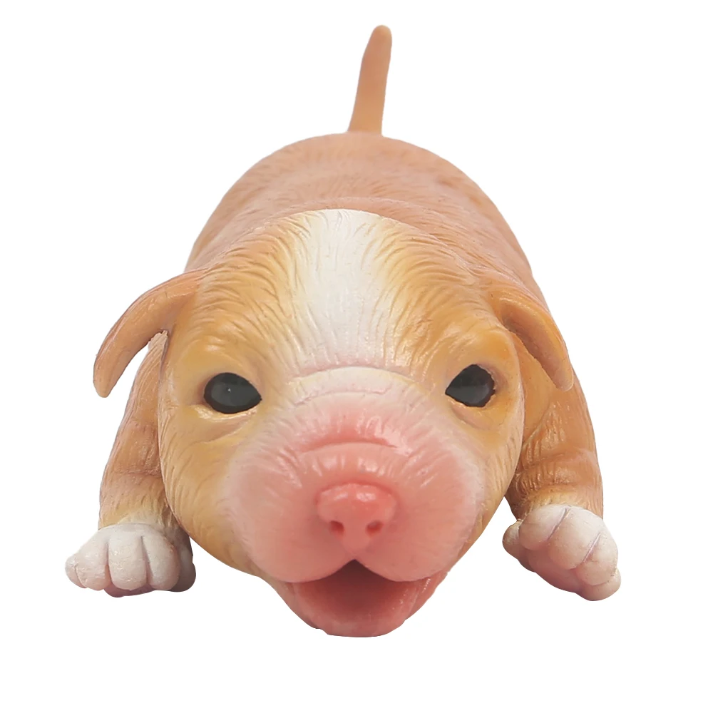 IVITA 18CM 100% Full Silicone Reborn Dog Doll with Eye Soft Silicone Realistic Collectible Art Toys for Children Christmas Gift