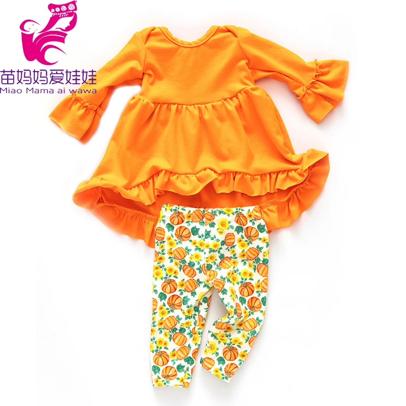 43cm Baby New Born Doll Asymmetrical Dress 18 Inch American Generation Girl Doll Clothes