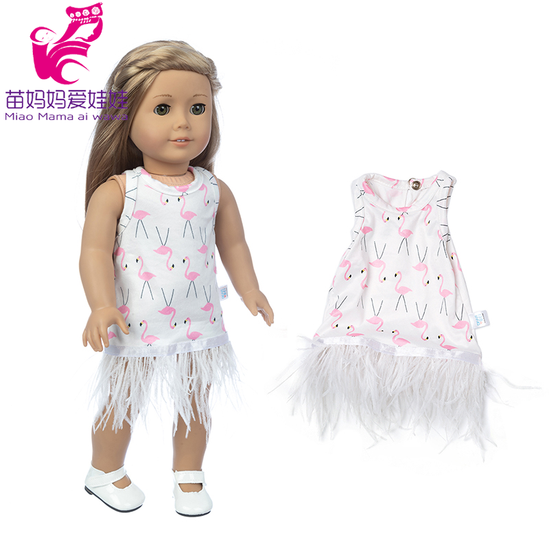 43cm Baby New Born Doll Asymmetrical Dress 18 Inch American Generation Girl Doll Clothes