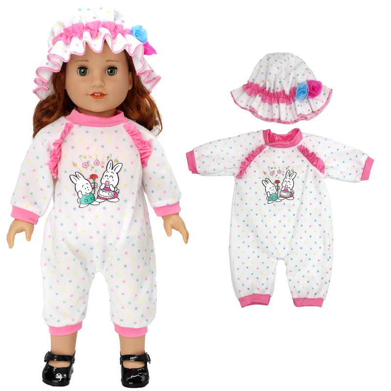 43cm Baby New Born Doll Asymmetrical Dress 18 Inch American Generation Girl Doll Clothes