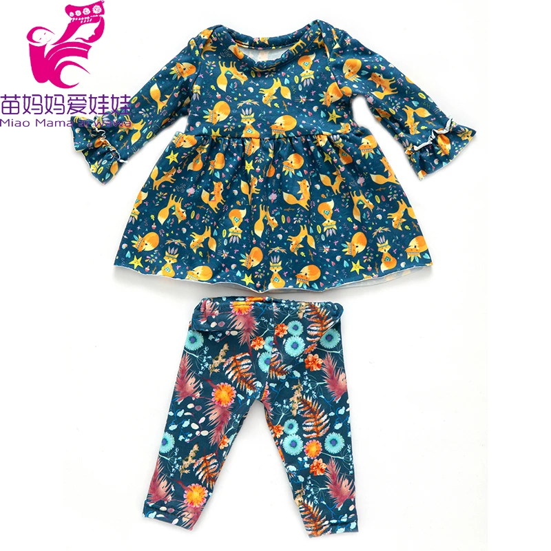 43cm Baby New Born Doll Asymmetrical Dress 18 Inch American Generation Girl Doll Clothes