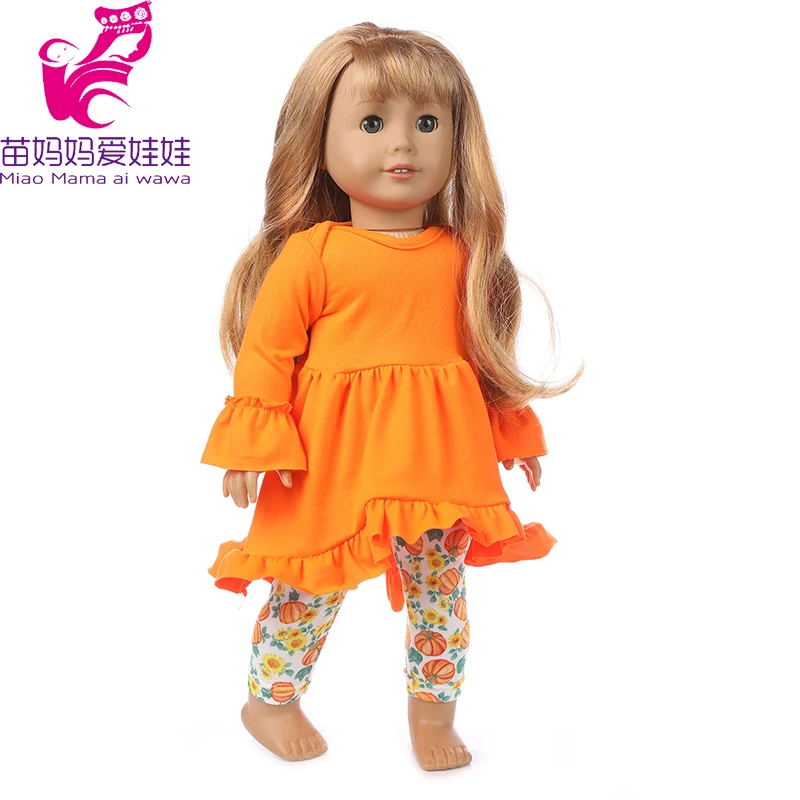 43cm Baby New Born Doll Asymmetrical Dress 18 Inch American Generation Girl Doll Clothes
