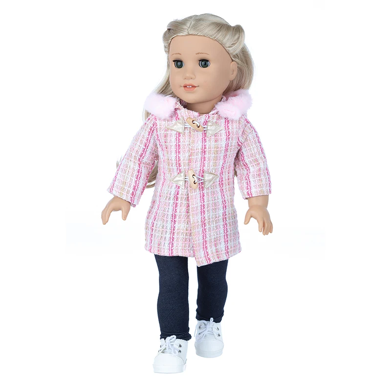43cm Baby New Born Doll Asymmetrical Dress 18 Inch American Generation Girl Doll Clothes