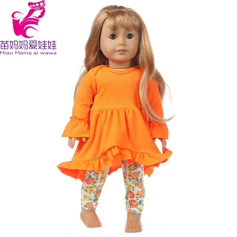 43cm Baby New Born Doll Asymmetrical Dress 18 Inch American Generation Girl Doll Clothes