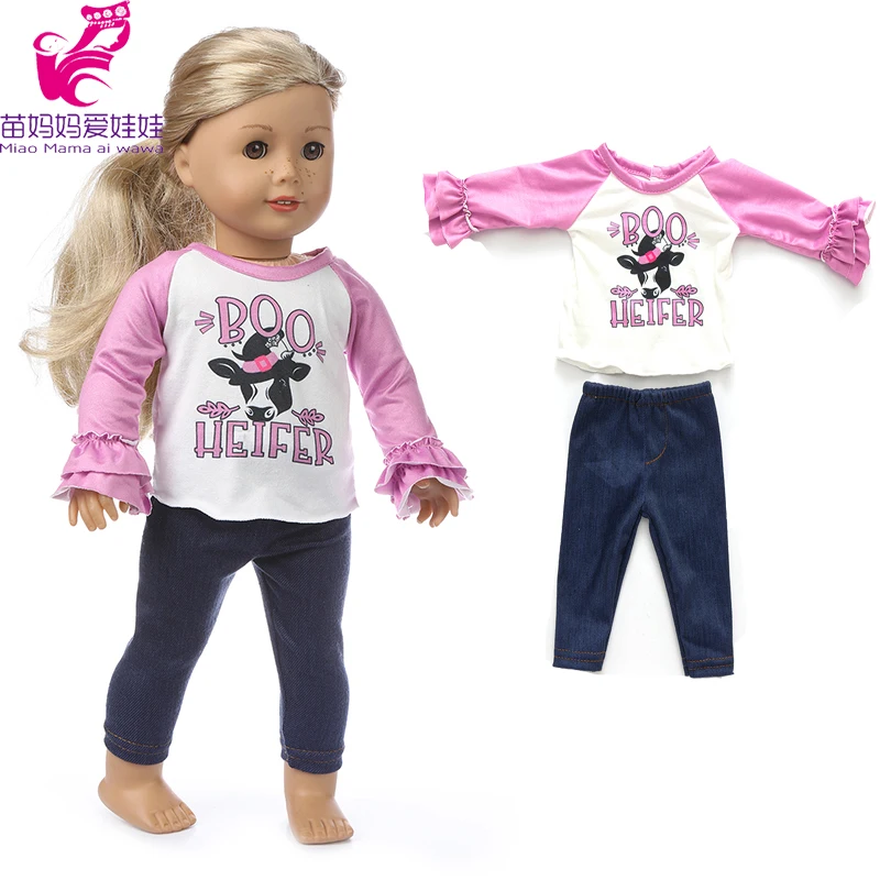 43cm Baby New Born Doll Asymmetrical Dress 18 Inch American Generation Girl Doll Clothes