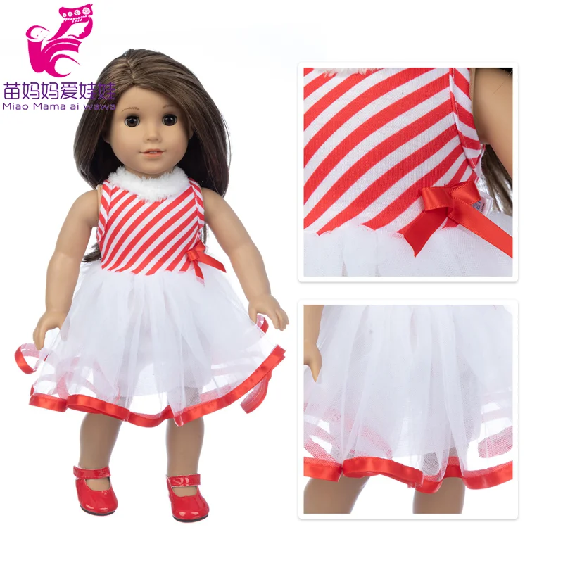 43cm Baby New Born Doll Asymmetrical Dress 18 Inch American Generation Girl Doll Clothes