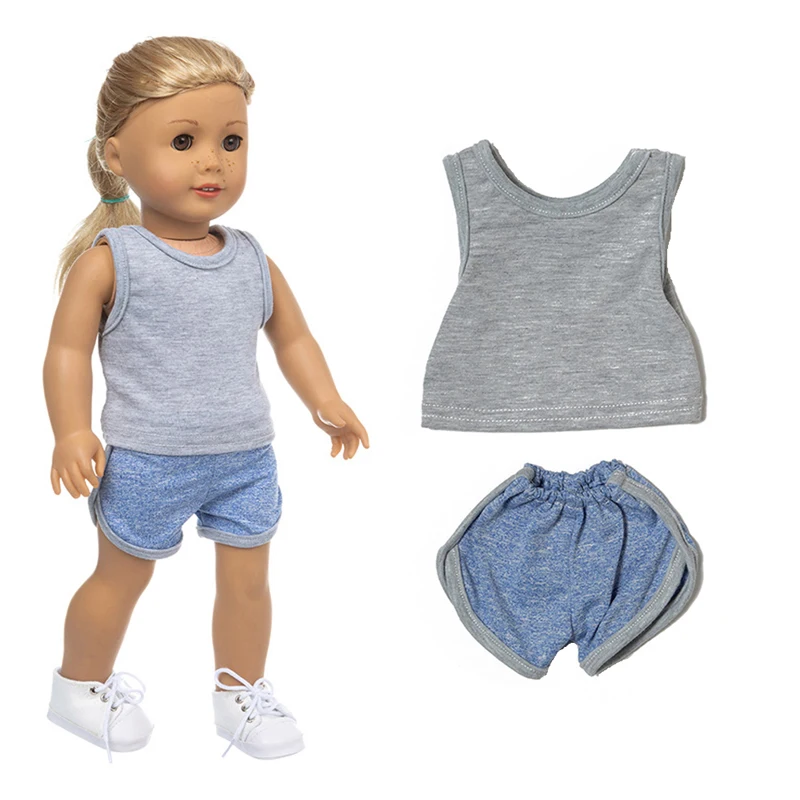 43cm Baby New Born Doll Asymmetrical Dress 18 Inch American Generation Girl Doll Clothes