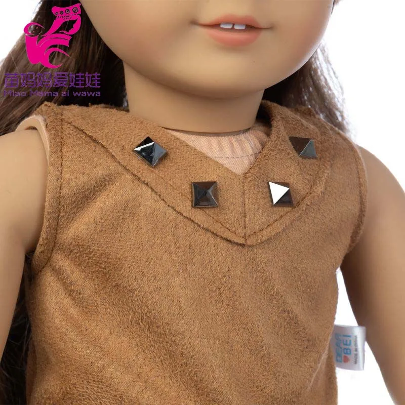 43cm Baby New Born Doll Asymmetrical Dress 18 Inch American Generation Girl Doll Clothes