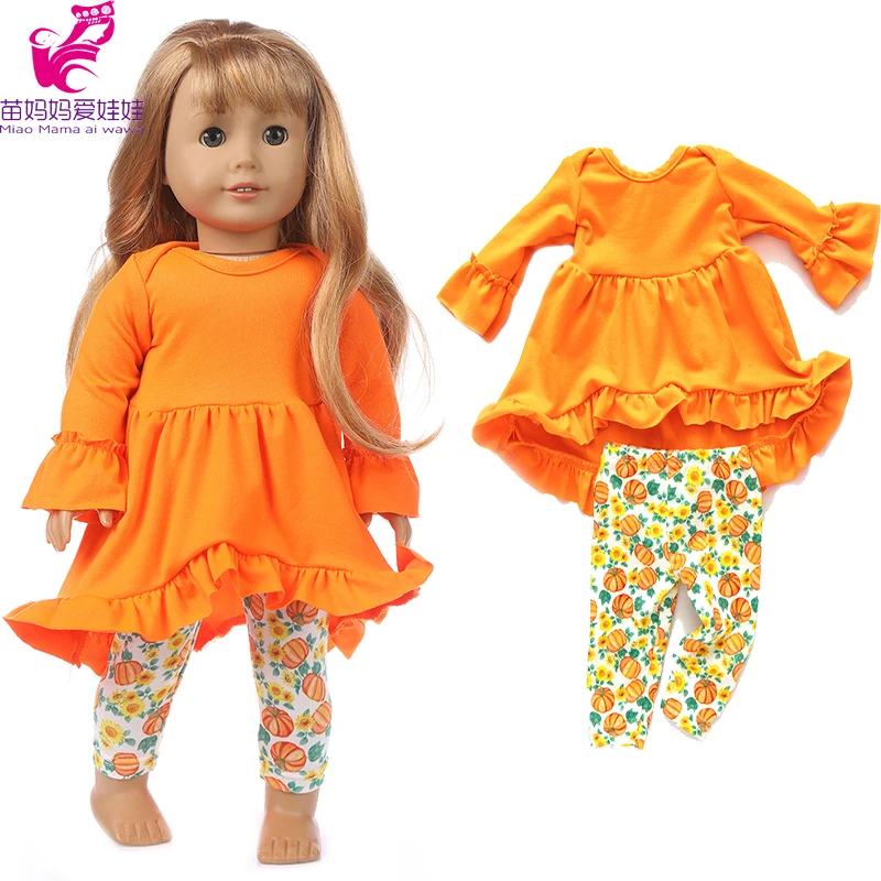 43cm Baby New Born Doll Asymmetrical Dress 18 Inch American Generation Girl Doll Clothes
