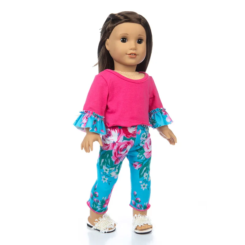 43cm Baby New Born Doll Asymmetrical Dress 18 Inch American Generation Girl Doll Clothes