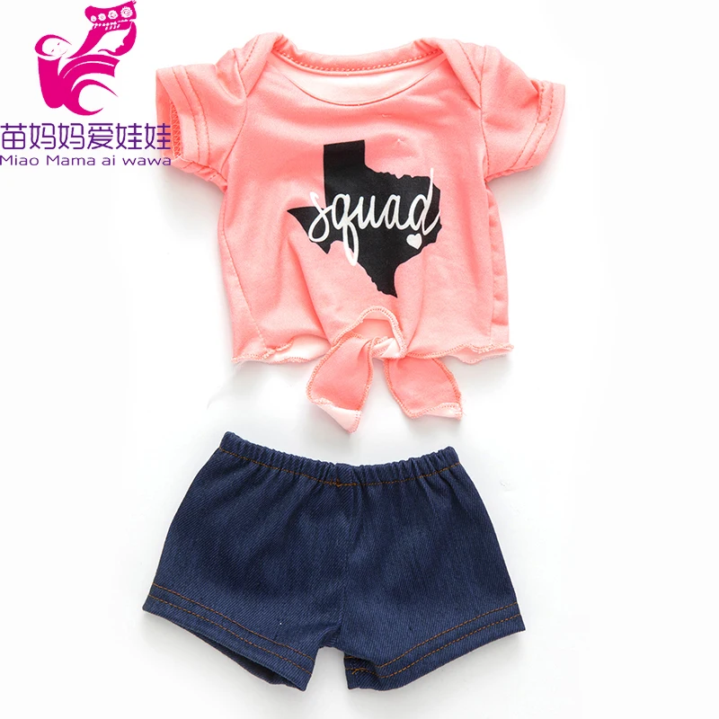 43cm Baby New Born Doll Asymmetrical Dress 18 Inch American Generation Girl Doll Clothes