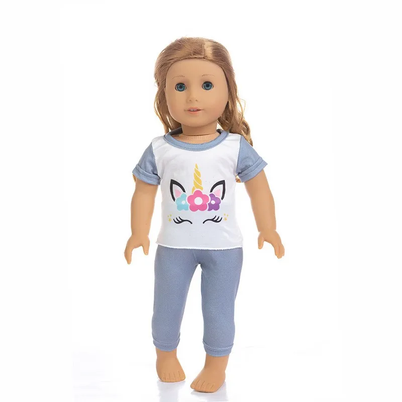 43cm Baby New Born Doll Asymmetrical Dress 18 Inch American Generation Girl Doll Clothes