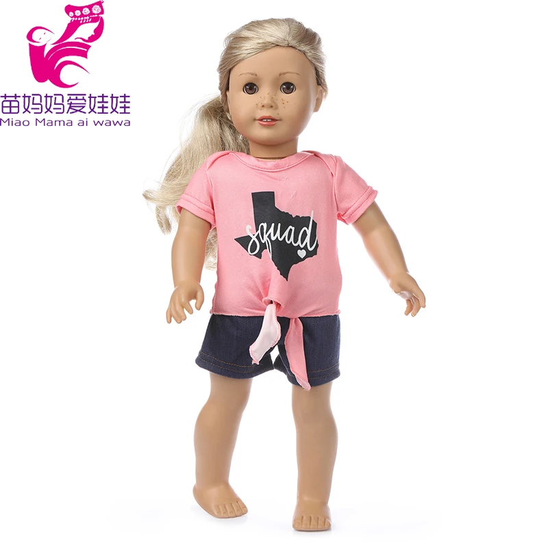 43cm Baby New Born Doll Asymmetrical Dress 18 Inch American Generation Girl Doll Clothes