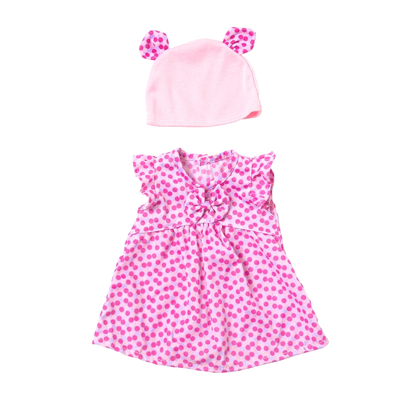 43cm Baby New Born Doll Asymmetrical Dress 18 Inch American Generation Girl Doll Clothes
